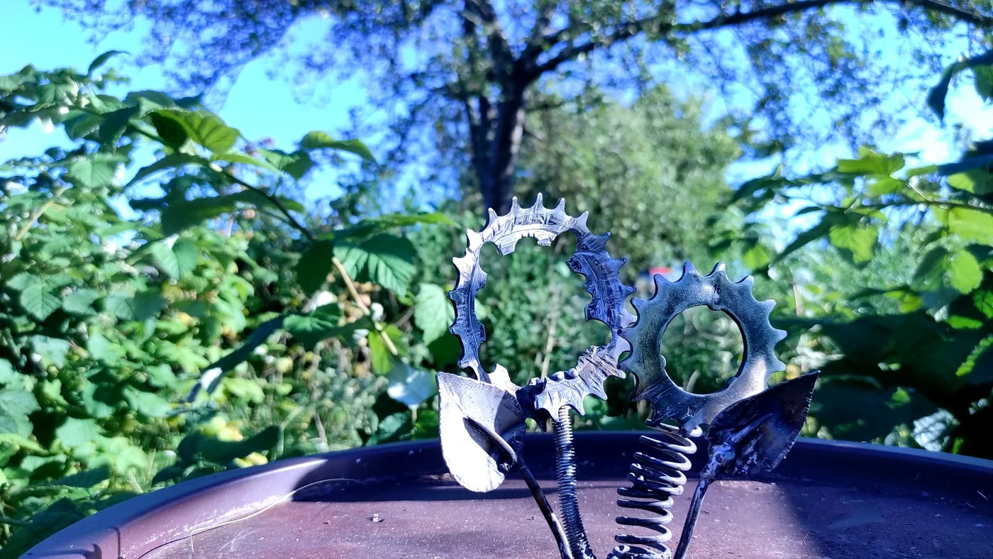 Handcrafted steel sculpture recreating the Wild Steel Studio logo